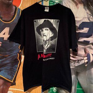 Vintage Y2K A Nightmare on Elm Street Freddy Krueger T-Shirt 2XL Black Horror